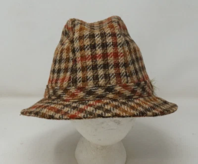 Vintage L.L. Sombrero de tweed Bean Freeport ME a cuadros Fedora talla 7-1/8 Foto 1 de 4