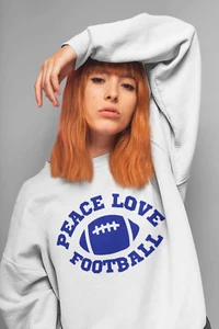 Peace Love Fußball Unisex Heavy Blend™ Sweatshirt mit Rundhalsausschnitt - Bild 1 von 20