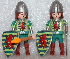 Playmobil Crusader Fighter 2 Red Lion Crusades Jerusalem Custom - Picture 1 of 5