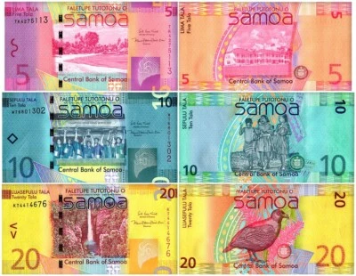 Samoa 5-20 Tala 3 Pieces Set, 2017 ND, P-38-40, UNC - Image 1 of 4
