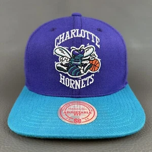 Charlotte Hornets Mitchell & Ness Mütze HWC 2 Ton Druckknopflasche NBA Kappe lila blaugrün - Bild 1 von 14