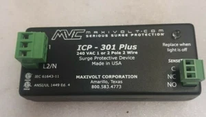 ÜBERSPANNUNGSSCHUTZ MAXIVOLT MVC ICP-301 240VAC 1 oder 2-polig 2 Draht NEU (T) - Bild 1 von 4