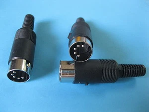 100 pcs Standard DIN Plug 5 Pin Male Connector with Plastic Handle New - Picture 1 of 5