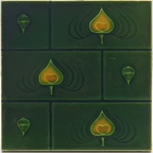 Art Nouveau Fireplace Majolica Tile Alfred Meakin Ltd. C1905 - Picture 1 of 3