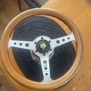MOMO INDY 320mm Vintage Wood Steering Wheel F/S - Picture 1 of 4
