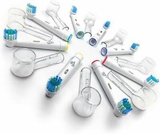 8 x Testine di ricambio compatibili per spazzolino elettrico Oral-B + 8 Cappucci