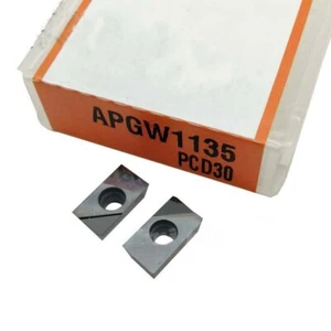 2pcs APGW1135 PCD30 carbide inserst for Aluminum Polycrystalline diamond tools - Picture 1 of 3