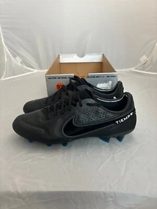 Nike tiempo legend 9 elite FG black blue soccer cleats CZ8482 001 - missing lid - Picture 1 of 18