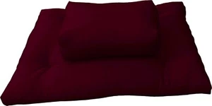 Burgundy Zabuton Zafu Set, Yoga Meditation Cushions, Floor Sitting Seats, Kneel - Picture 1 of 1