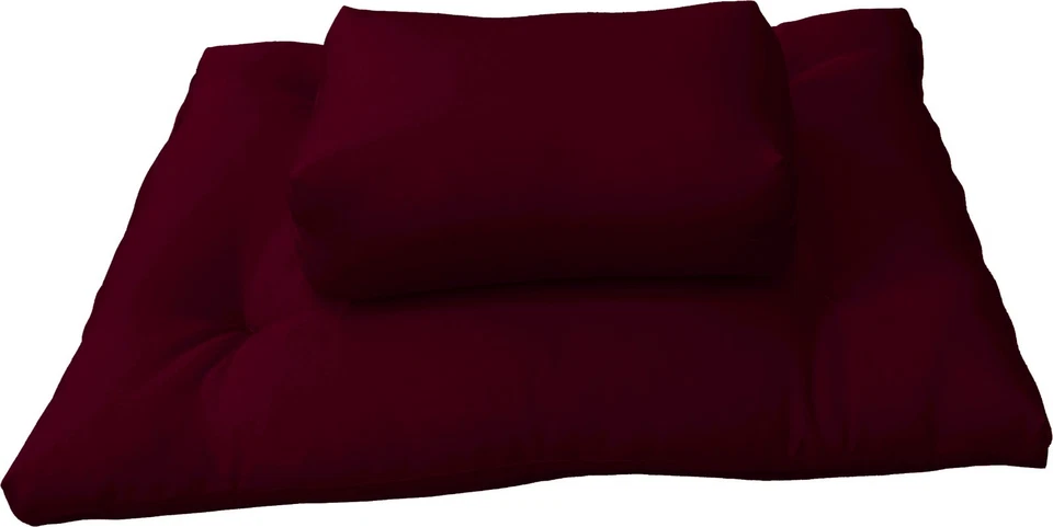 Burgundy Zabuton Zafu Set Yoga Meditation Cushions Floor Sitting Seats Kneel