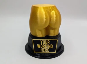 Personalised Nice Butt Trophy, Bottom Shape Gift, Bum Award Gift, Butt Trophy - Picture 1 of 12