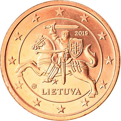 [#365028] Lithuania, 2 Euro Cent, 2015, UNZ+, Copper Plated Steel • 5.61€