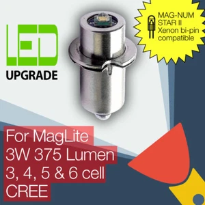 MagLite LED Conversion/upgrade bulb MAG-NUM STAR II bi-pin 3D/3C 4D/4C 5/6D - Picture 1 of 1
