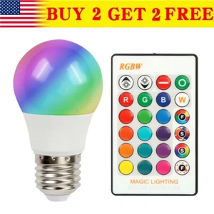 E27 RGB LED Light Bulb 16 Color Changing Magic RGBW Lamp Remote Control Colorful - Picture 1 of 12
