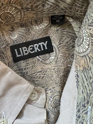 Vintage 1989 Liberty 100% Cotton Oxford Cloth Button Down Shirt  15 - Image 1 of 4