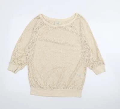 NEXT Womens Ivory Boat Neck Polyester Blend Jumper Size 6 - Image 1 of 4