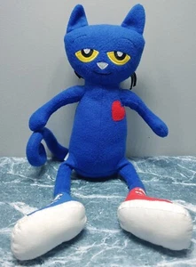 Muñeca de peluche Pete the Cat de Merrymakers Inc. (2010) en azul. Vellón de felpa. - Imagen 1 de 5