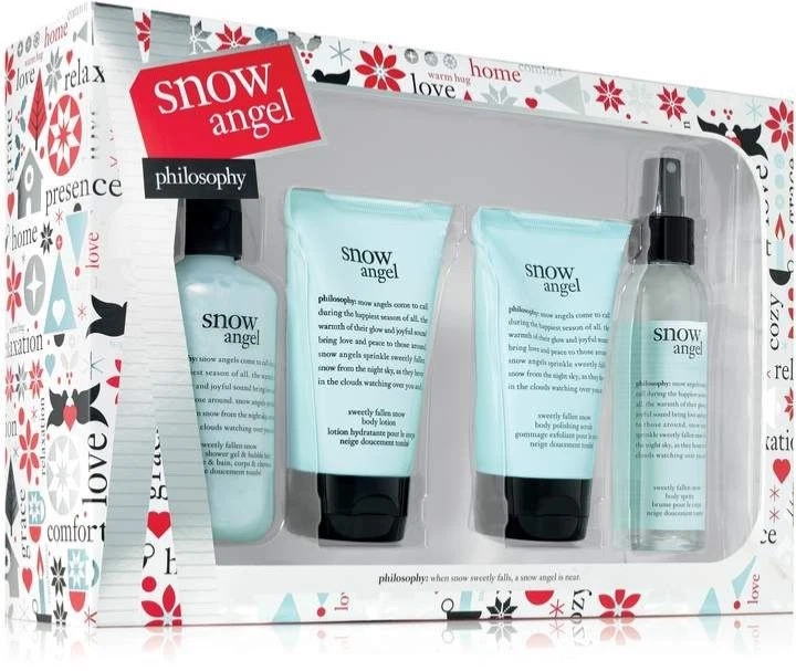 Philosophy Snow Angel Gel de Ducha Loción Corporal Loción para Manos Cuerpo Spritz Conjunto Grande NUEVO Foto 1 de 2