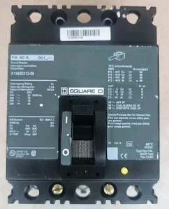 Square D X13450313-06 Circuit Breaker FAL 3 Pole 40A - Picture 1 of 5