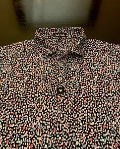 Bad Birdie Drippity Drip Multicolor Polka Dot Performance Stretch Polo Men Large - Picture 1 of 12