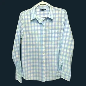 Camisa Gap Gingham Botón S Azul Costero Cuadros Ajuste Náutico Novio - Imagen 1 de 12