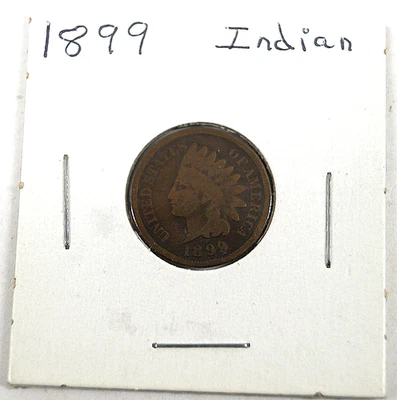 Indian Head Penny One Cent 1899 Antique VTG Coin Flip Collector Resell 266 B131 - Image 1 of 4