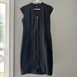 Lafayette 148 Imani Women's Sleeveless Zip Front Sheath Dress Black Size 6 - Picture 1 of 10