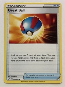 Pokémon TCG Sword & Shield Base Set Great Ball 164/202 NM - Picture 1 of 2