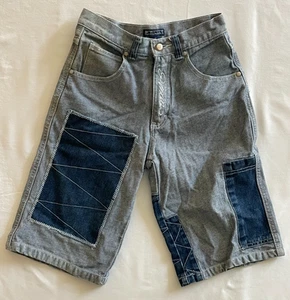 P. Miller Authentic Jean Shorts Youth Size 12 Vintage 90s Y2K Black Denim Cotton - Picture 1 of 6
