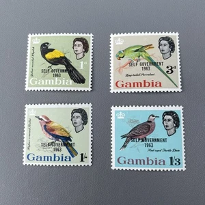 1963 Gambia QEII Birds stamps overprinted’SELF GOVERNMENT 1963’ - MNH - Picture 1 of 2