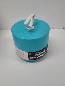 1970s Blue 45's Disk-Go-Case Vinyl Record Case Holder Travel Box Round Holds 60 - Picture 1 of 4
