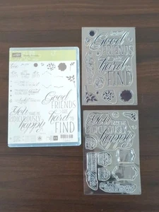 Stampin'Up! Juego de estampillas de fotopolímero LOVELY FRIENDS 143763 sin usar  - Imagen 1 de 4