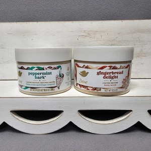 2 exfoliantes corporales Dove corteza de menta y pan de jengibre delicia EDICIÓN LIMITADA 10,5 oz - Imagen 1 de 4