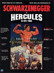 HERCULES IN NEW YORK__Original 1991 Trade print AD promo__ARNOLD SCHWARZENEGGER - Picture 1 of 1