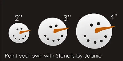 Stencil Prim Frosty Snowman Face Carrot Nose Winter Christmas DIY Craft Signs - Image 1 of 4