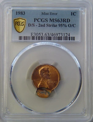 1983 1C Double Struck PCGS MS63RD SN. 323 - Image 1 of 2