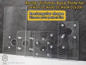 Rectangular Shape Router Base Plate For DeWalt DCW600 DCW604 D26200 - 7 TYPES - Picture 1 of 55