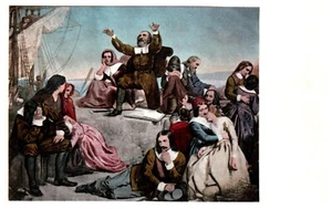 Vintage The Departure from Delft Haven Post Card. Unposted. BPC - Picture 1 of 2