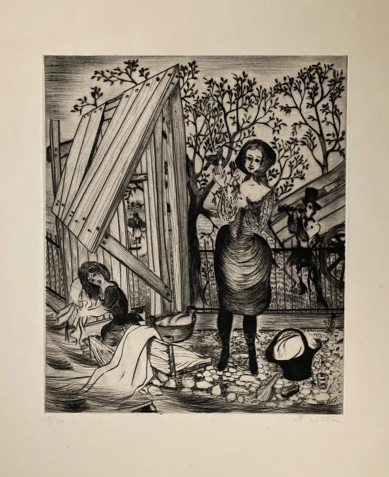 Remi Hétreau gravure originale signée Société des artistes Orléanais La Beauce - Photo 1/1