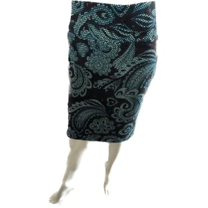 LuLaRoe Skirt Womens M Multi-colored Pencil Career Office Sexy Black Green New - Picture 1 of 5