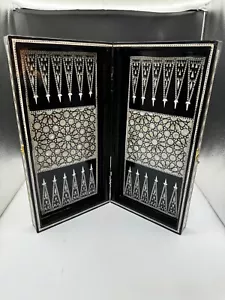 Backgammon And Chess Set Board Wooden Game Handmade Folding - Picture 1 of 4