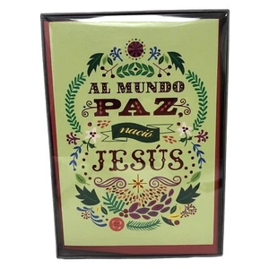 Tarjetas de Navidad en caja VIDA Al Mundo Paz, Nacio Jesús españolas - Imagen 1 de 4