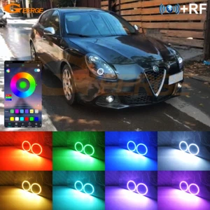 For Alfa Romeo Giulietta 940 Multi Color RGB LED Angel Eyes Kit Bluetooth APP - Picture 1 of 8