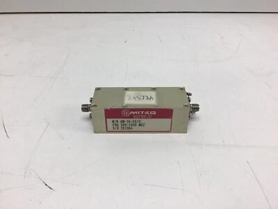 Miteq AM-3A-0510 SMA RF Bi-Polar Amplifier 38dB Gain 500-1000MHz TESTED - Image 1 of 4