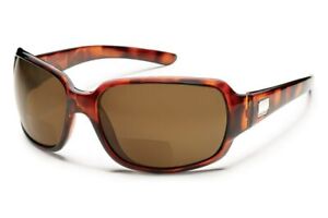 Suncloud Cookie Polarized Bi-Focal Reader Sunglasses Tortoise Amber Brown +1.50