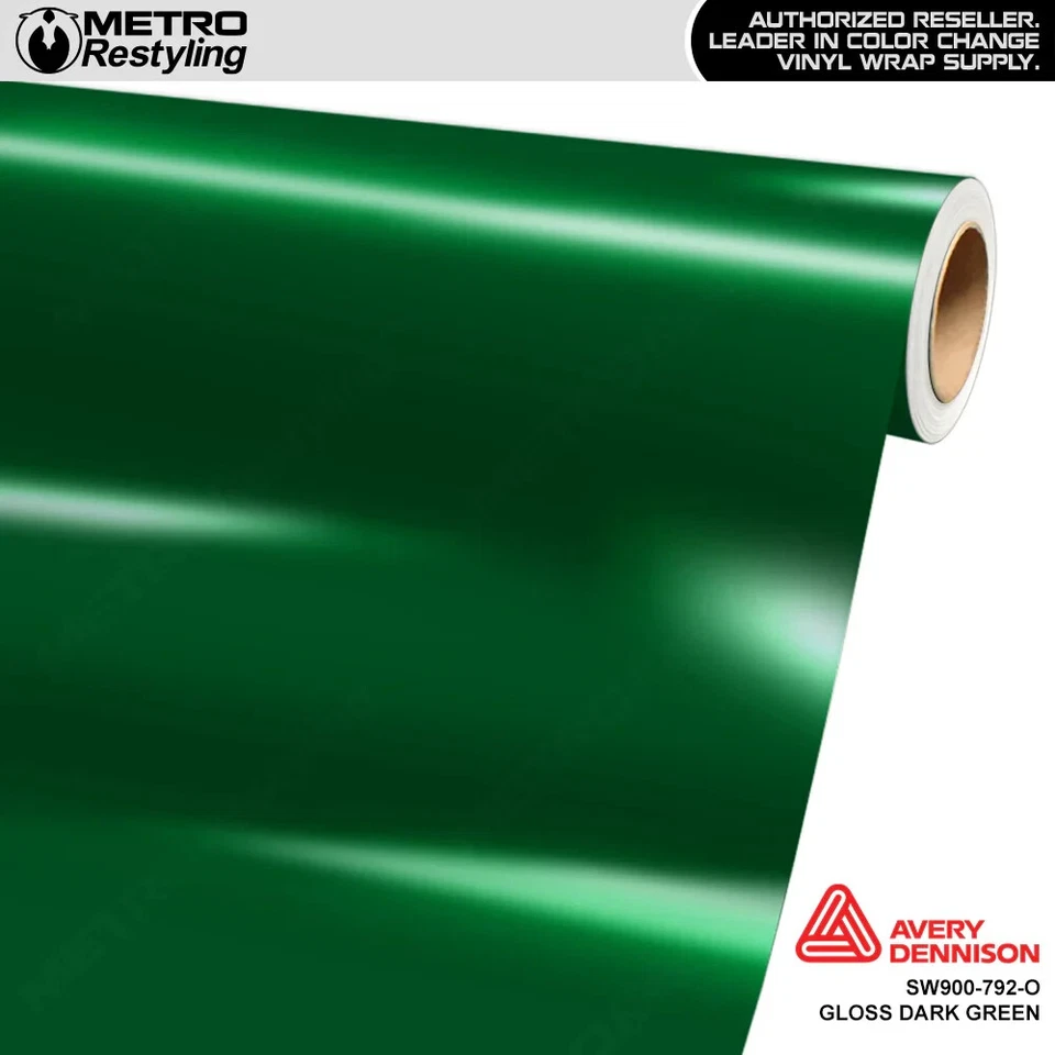 Envoltura de vinilo verde oscuro brillante para automóvil Avery Dennison SW900 5x15 ft | SW900-792-O Foto 1 de 2