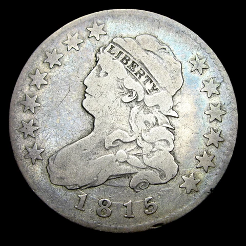 1815 Capped Bust Quarter Dollar Silver ---- Nice Condition Rare Coin ---- #IK503 Cover