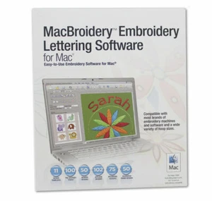 Brother MacBroidery Embroidery Lettering Software for Mac Customer Return - Picture 1 of 1