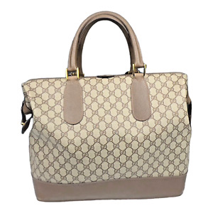 Vintage Gucci GG Supreme Luggage Large Carry On Travel Bag Monogram Canvas Keys