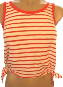 New Wet Seal XS thin knit tie side striped crop top shirt - Picture 1 of 3